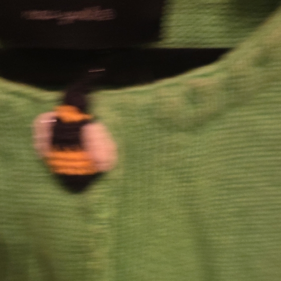 Michael Simon Woman's Small Green Sweater with Sunflower Sleeves - Picture 5 of 7